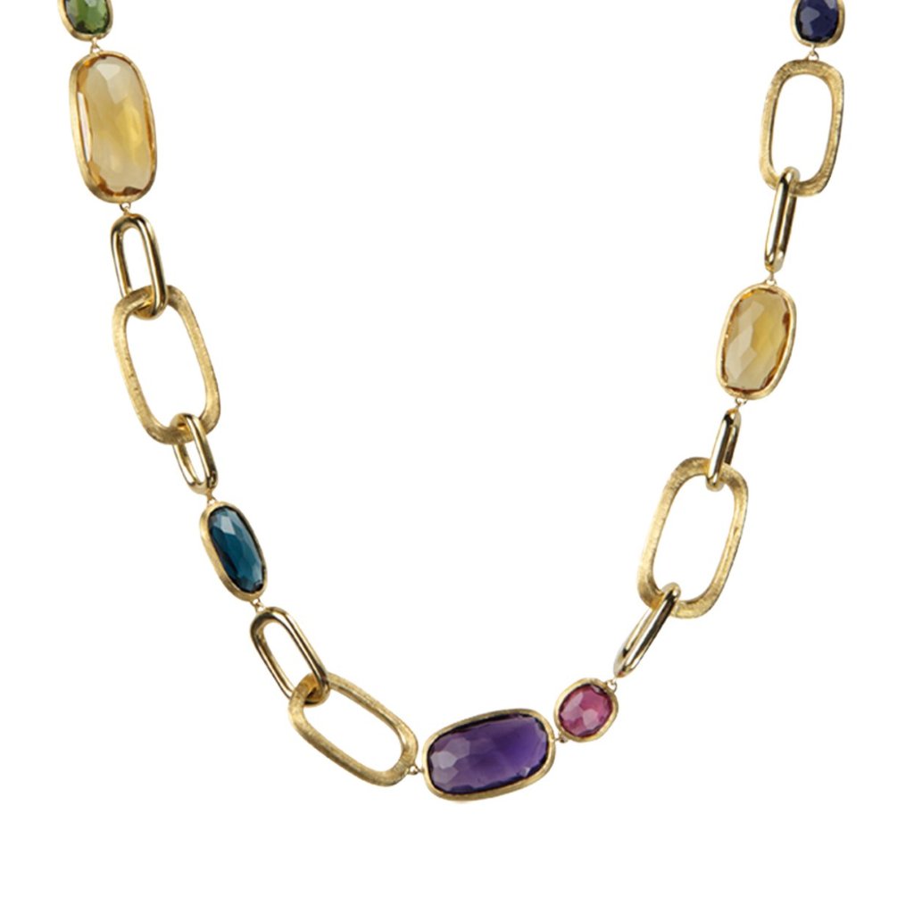 Marco Bicego Murano 18ct Yellow Gold Mixed Stone Necklace D