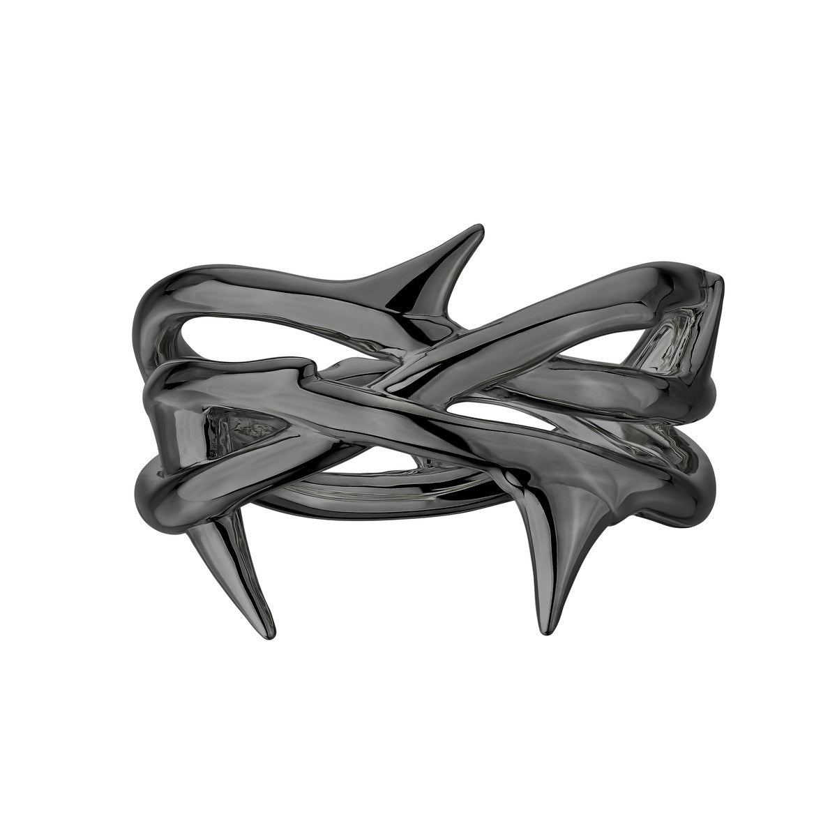 Shaun Leane Rose Thorn Sterling Silver Black Rhodium Triple Band