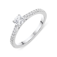 18ct White Gold 0.52ct Diamond Shoulder Ring BLC-077