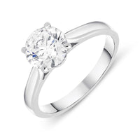 18ct White Gold 1.50ct Diamond Brilliant Cut Solitaire Ring
