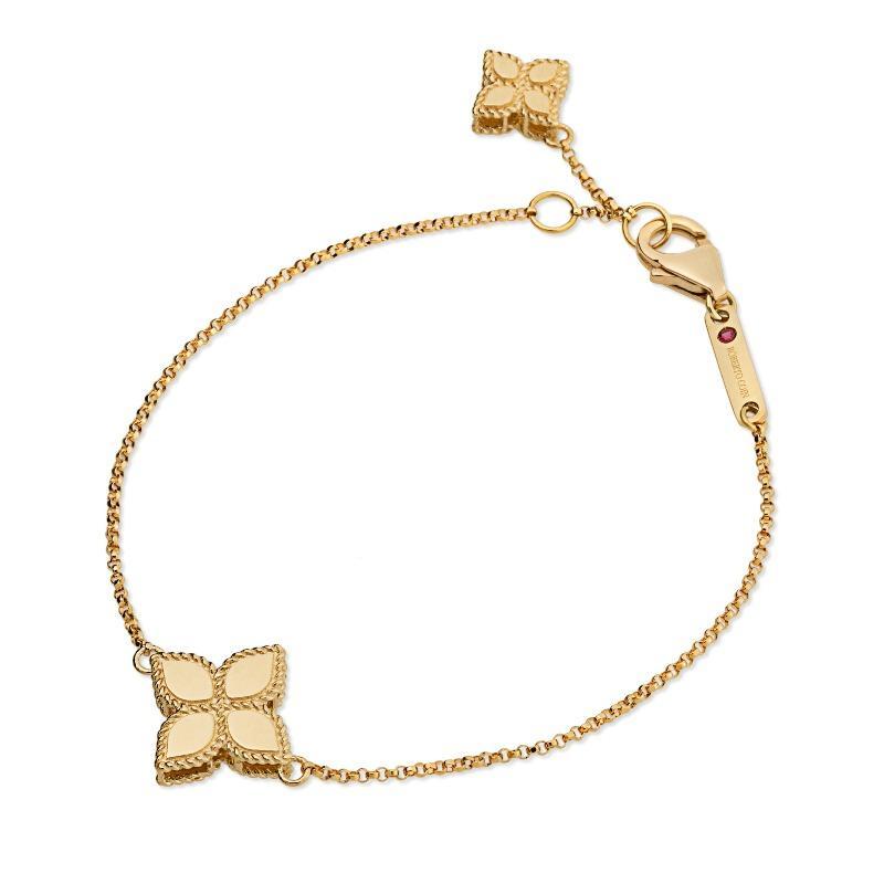 Roberto Coin Princess Flower 18ct Yellow Gold Bracelet British