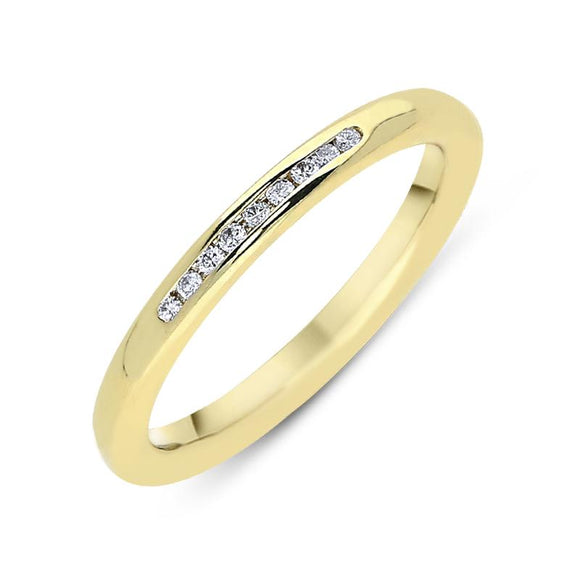 18ct Yellow Gold Diamond 2.5mm Wedding Ring CGN-301