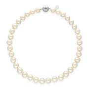 00180618 W Hamond White Pearl 10mm Round Bead Necklace, N1119_16.