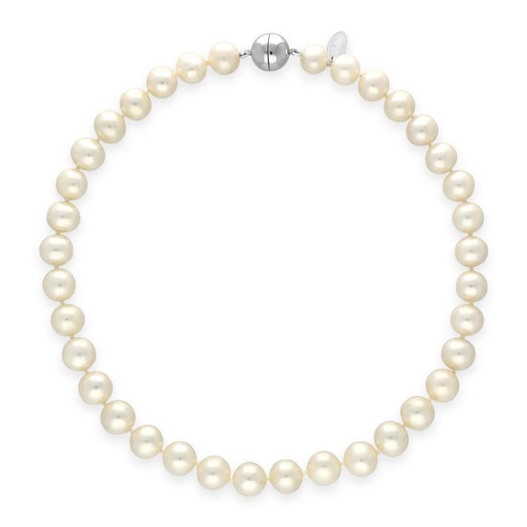 00180618 W Hamond White Pearl 10mm Round Bead Necklace, N1119_16.