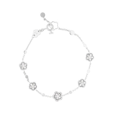 Pasquale Bruni Figlia Dei Fiori 18ct White Gold 0.60ct Diamond Flower Bracelet