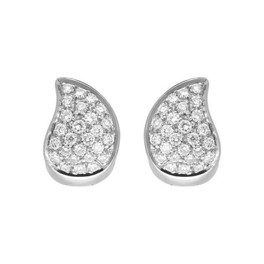Picchiotti 18ct White Gold 0.48ct Diamond Pave Hoop Earrings PCH-056