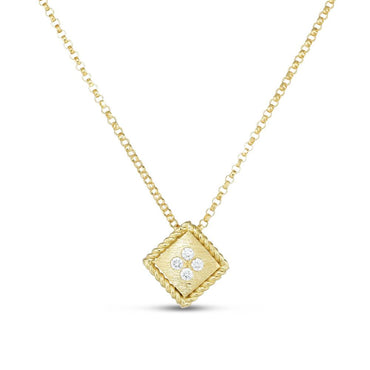 Roberto Coin Palazzo Ducale 18ct Yellow Gold Diamond Pendant Necklace ADR777CL2826 Y