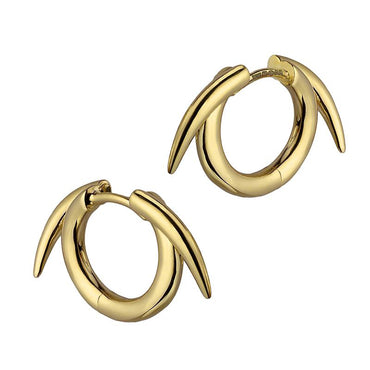 Shaun Leane Sabre Yellow Gold Vermeil Thorn Hoop Earrings, SA018.YVNAEOS.