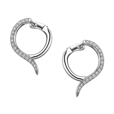 Shaun Leane Armis 18ct White Gold 0.30ct Diamond Hoop Earrings, AM003.WGWHEOS.