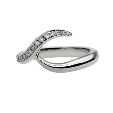 Shaun Leane Entwined 18ct White Gold 0.11ct Diamond Inward Wedding Ring, EN025.WGWHRZ.