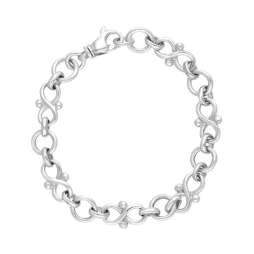 Sterling Silver Infinity Link Handmade Bracelet C122BR