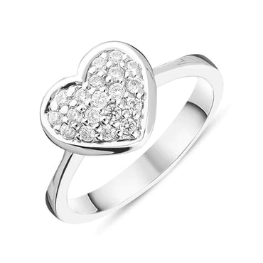 Sterling Silver Zirconia Small Heart Ring