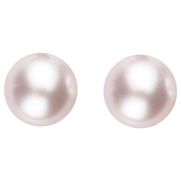 Sterling Silver 10mm Pink Freshwater Pearl Stud Earrings E630