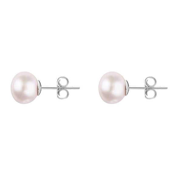 Sterling Silver 5mm Pink Freshwater Pearl Stud Earrings E627
