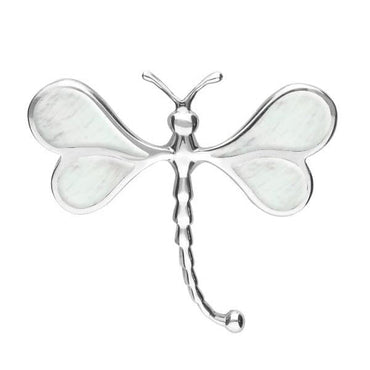 Sterling Silver Mother of Pearl Dragonfly Brooch. M268.