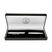 Sterling Silver Whitby Jet Fountain Pen G897