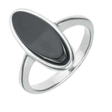 Sterling Silver Whitby Oval Slope Set Ring. R965