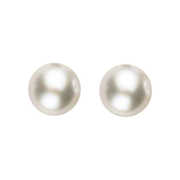 Sterling Silver White Freshwater Pearl Stud Earrings E621