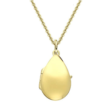 Yellow Gold Vermeil Small Pear Shape Keepsake Locket P3521