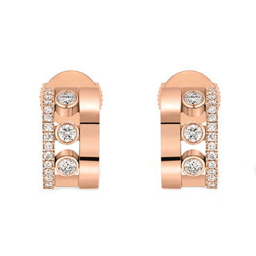 Messika Move Romane 18ct Rose Gold 0.29ct Diamond Mini Hoop Earrings, 7178/RG