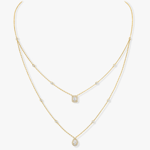 Messika My Twin 18ct Yellow Gold 0.80ct Diamond Two Row Necklace