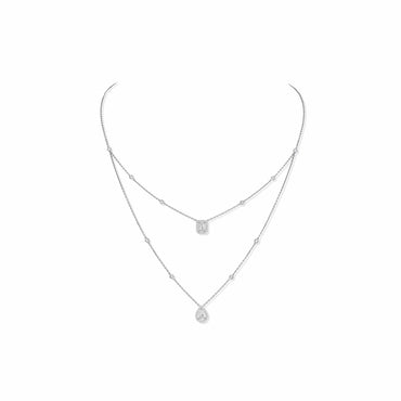 Messika My Twin 18ct White Gold 1.24ct Diamond Two Row Necklace