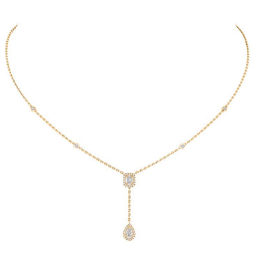 Messika My Twin 18ct Yellow Gold 0.35ct Diamond Tie Necklace