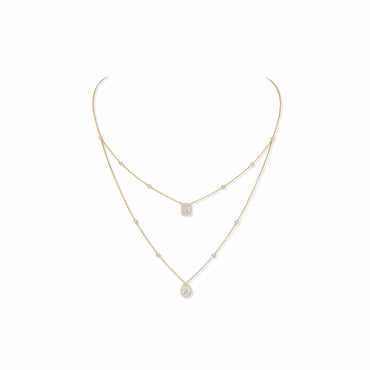 Messika My Twin 18ct Yellow Gold 1.24ct Diamond Two Row Necklace
