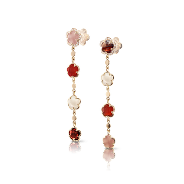 Pasquale Bruni Figlia Dei Fiori 18ct Rose Gold Diamond Gemstone Pendant Earrings 16124R