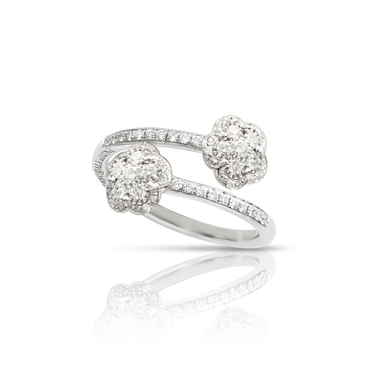 Pasquale Bruni Figlia Dei Fiori 18ct White Gold 0.47ct Diamond Flower Ring, 16049B.