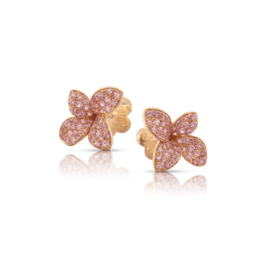 Pasquale Bruni Petit Garden 18ct Rose Gold Pink Sapphire Stud Earrings 16120R