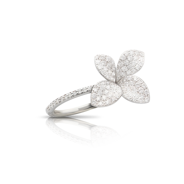 Pasquale Bruni Petit Garden 18ct White Gold 0.81ct Diamond Medium Flower Ring, 15370B