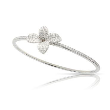 Pasquale Bruni Petit Garden 18ct White Gold Diamond Flower Bracelet 16220B