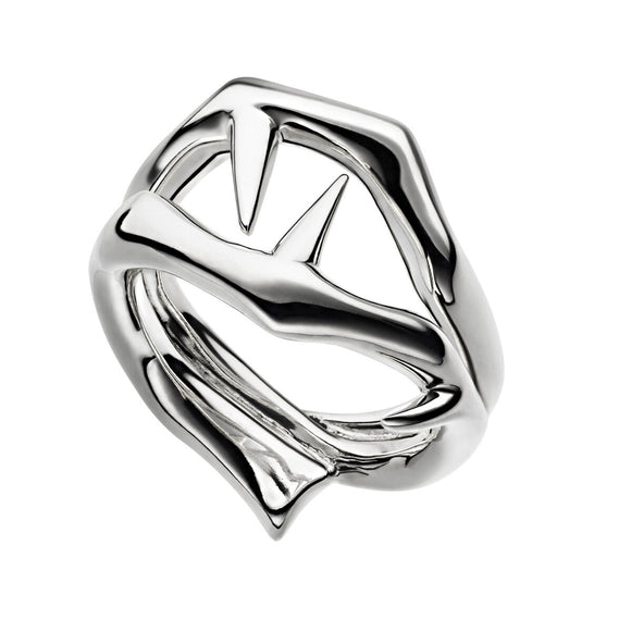 Shaun Leane Blackthorn Sterling Silver Double Ring, BT001.SSNARZ.
