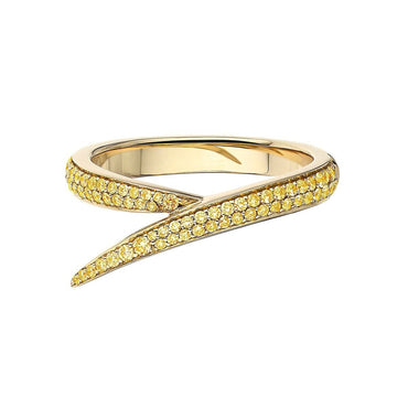 Shaun Leane Interlocking 18ct Yellow Gold Yellow Sapphire Single Ring, IM012.YGYERZ.