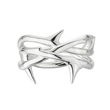 Shaun Leane Rose Thorn Sterling Silver Triple Band Ring, RT014.SSNARZ.