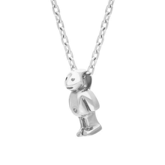 Sterling Silver Diamond Baby Pendant Necklace D