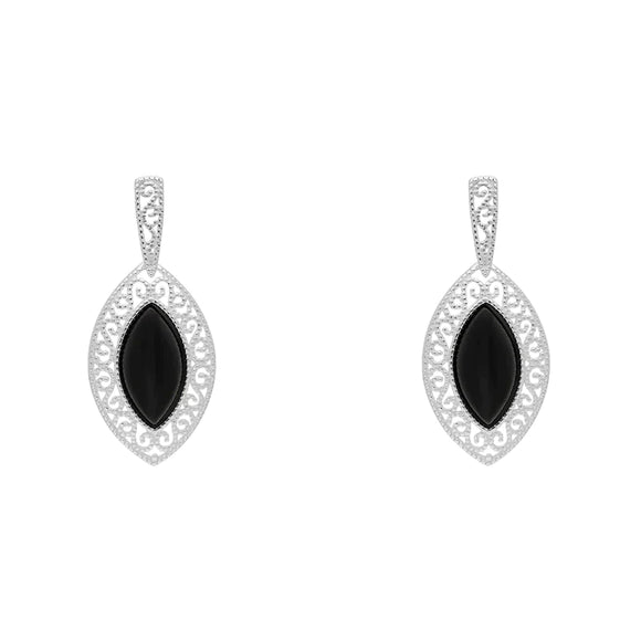 sterling-silver-Whitby-Jet-Marquise-drop-Earrings-E1554