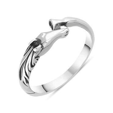 Sterling Silver Horse Head And Hoof Ring, R134.